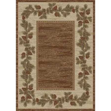 Sleep Ez 5 ft. 3 in. x 7 ft. 3 in. Hearthside Mountain View Area Rug - Brown SL3088877